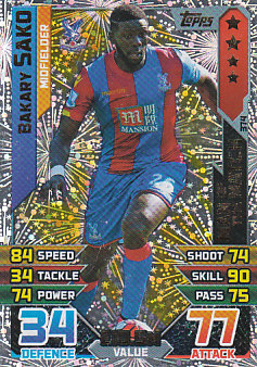 Bakary Sako Crystal Palace 2015/16 Topps Match Attax Man of the Match #374